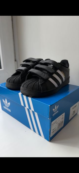 Дитячі кросівки Adidas Superstar black, 26 розмір