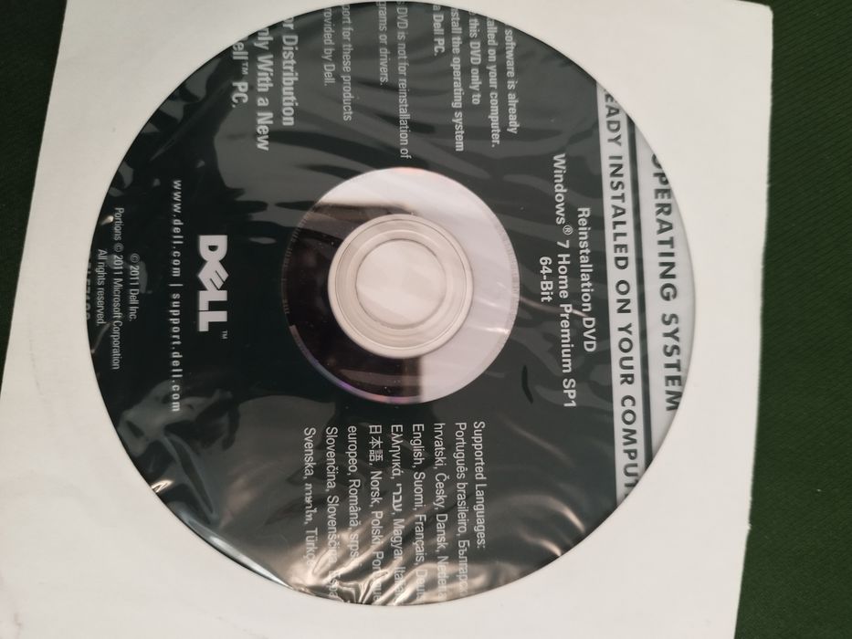 Windows 7 64 bit na płycie DVD zestaw