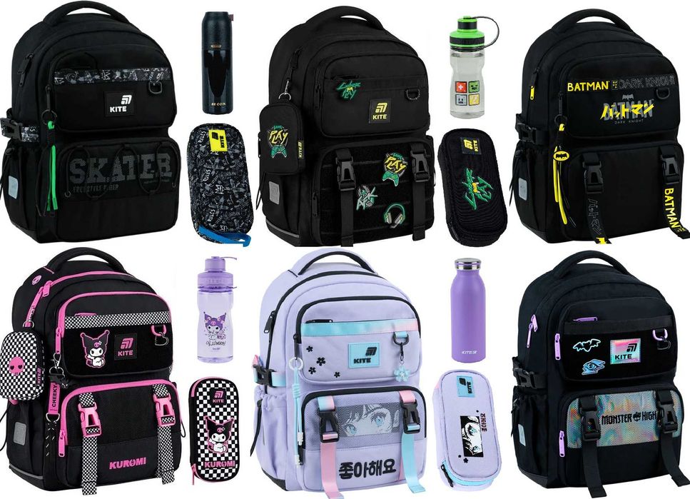 Рюкзак Kite Education SET 1022M 584M шкільний пенал сумка Skater Sakura