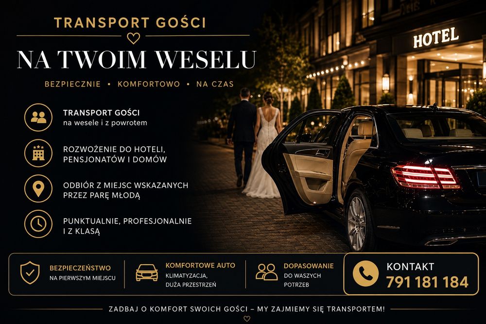 Kierowca dla gości weselnych, kierowca wesele, transport , taxi