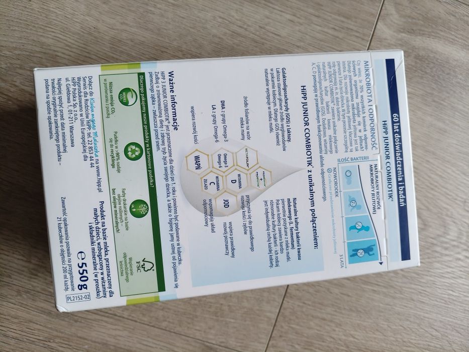 Mleko HIPP Junior Combiotik 3 550g