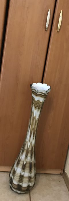 Ваза інтерєрна гутне скло велинєка на підлогу