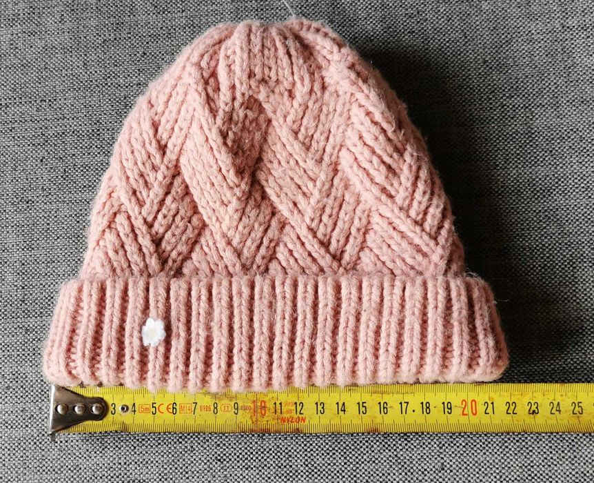 Czapka zimowa różowa Zara wiek ok. 18m+ 2 lata