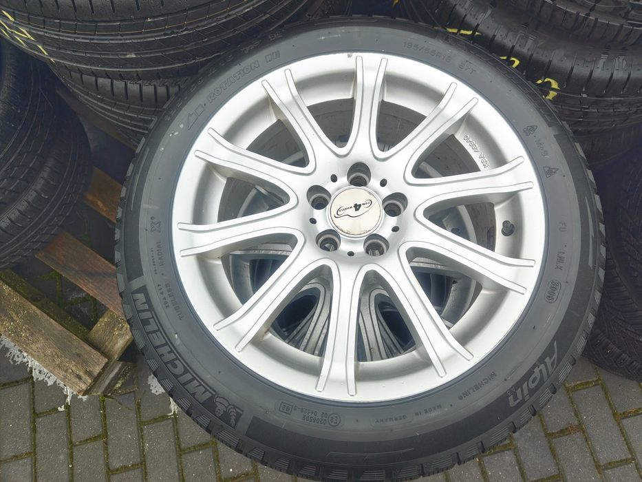 Koła letnie 16 com4wheels 5x100 7Jx16 et38 cb63,4 opony 195 55 R16