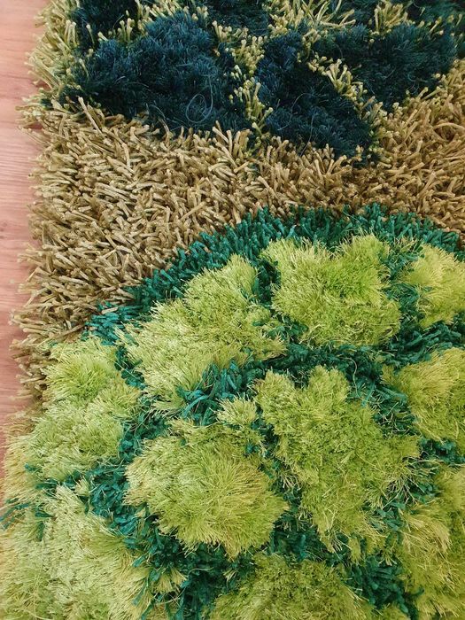 Tapete verde de sala ou quarto