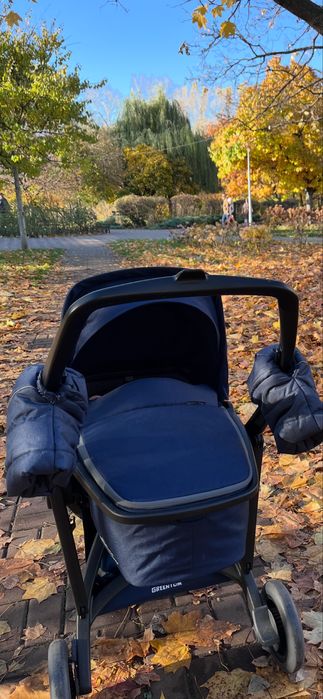 Коляска Greentom шасі Black синього кольору