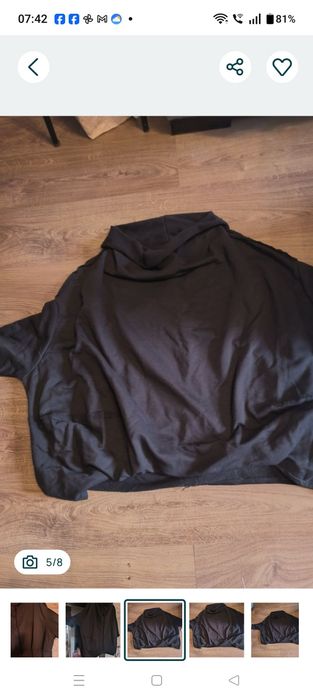 Piękna nowa duża czarna bluza,tunika, pudełeczko