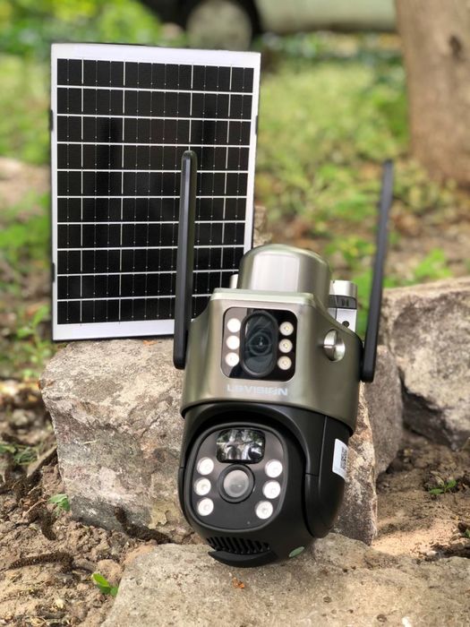 Камера видеонаблюдения 4G WIFI солнечная панель v380 автономная TP15