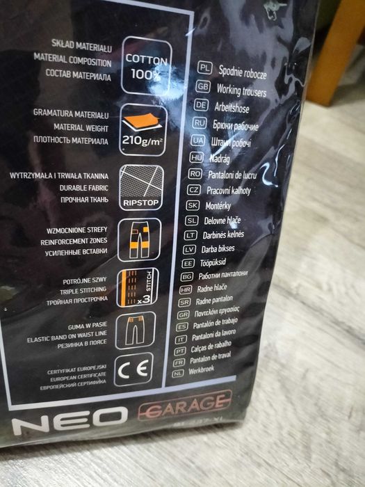 Nowe spodnie robocze NEO roz XL