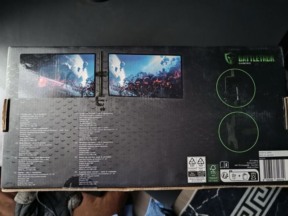 Крепление настольное на два монитора