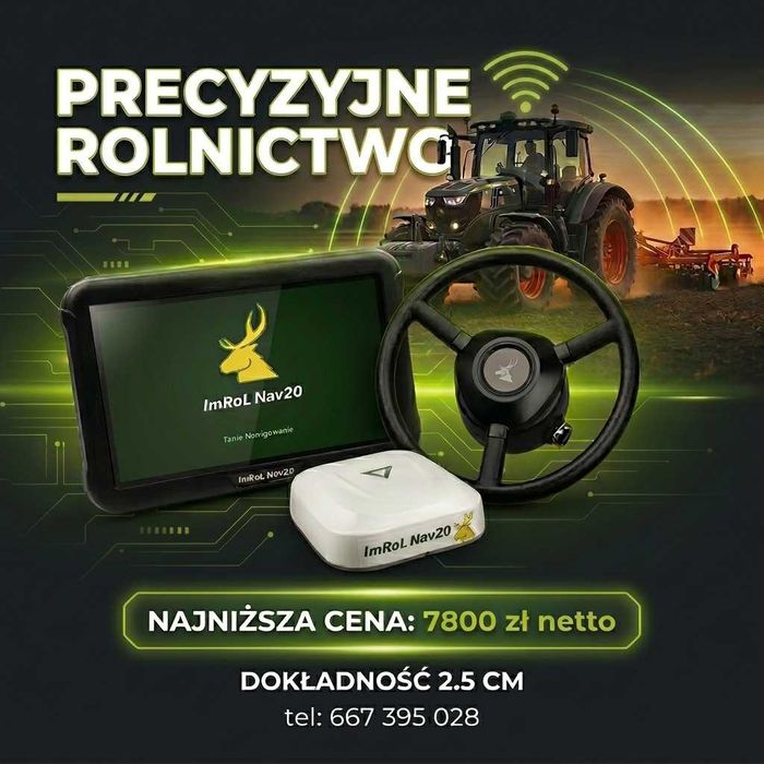 Nawigacja rolnicza do ciągnika RTK 2.5cm