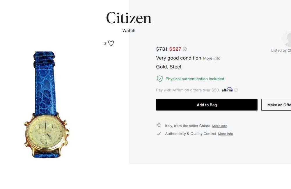 годинник Citizen кварц середини 80-х, відмінний стан, корпус 37 мм