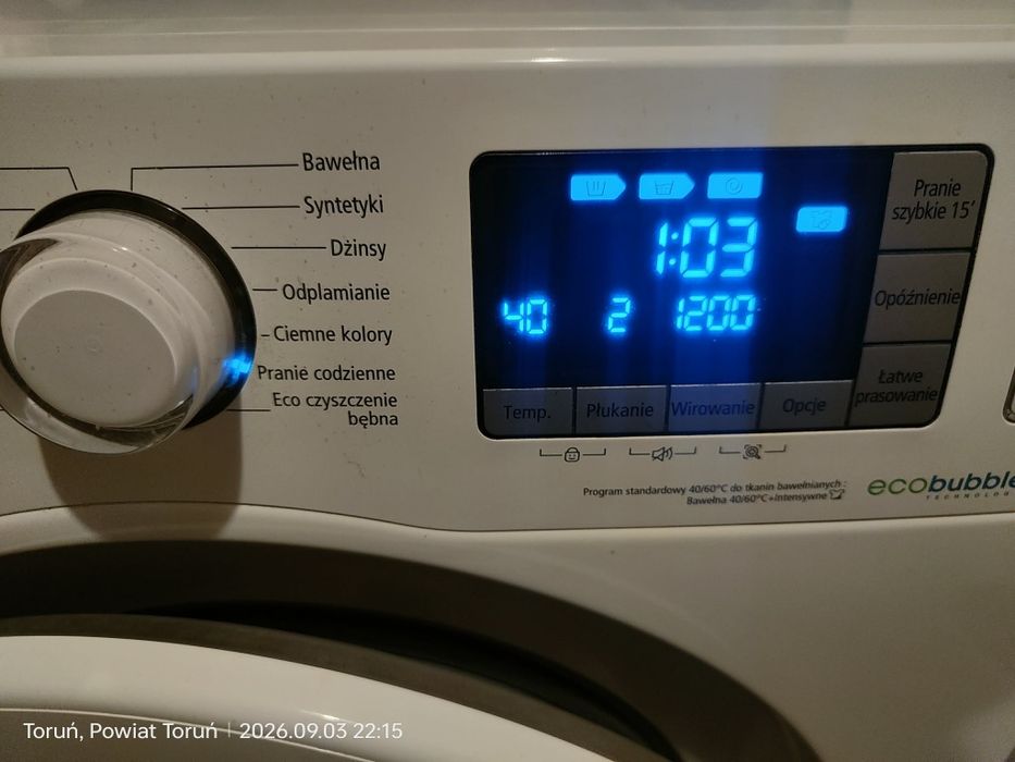 Samsung pralka  automat Eco Bubble 7kg/1200 obrotów Ideał