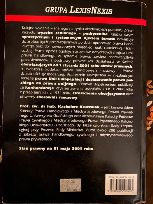 Podręcznik Prawo Handlowe zarys wykładu Kazimierz Kruczalak