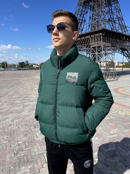 Чоловічий пуховик FILA зеленого кольору