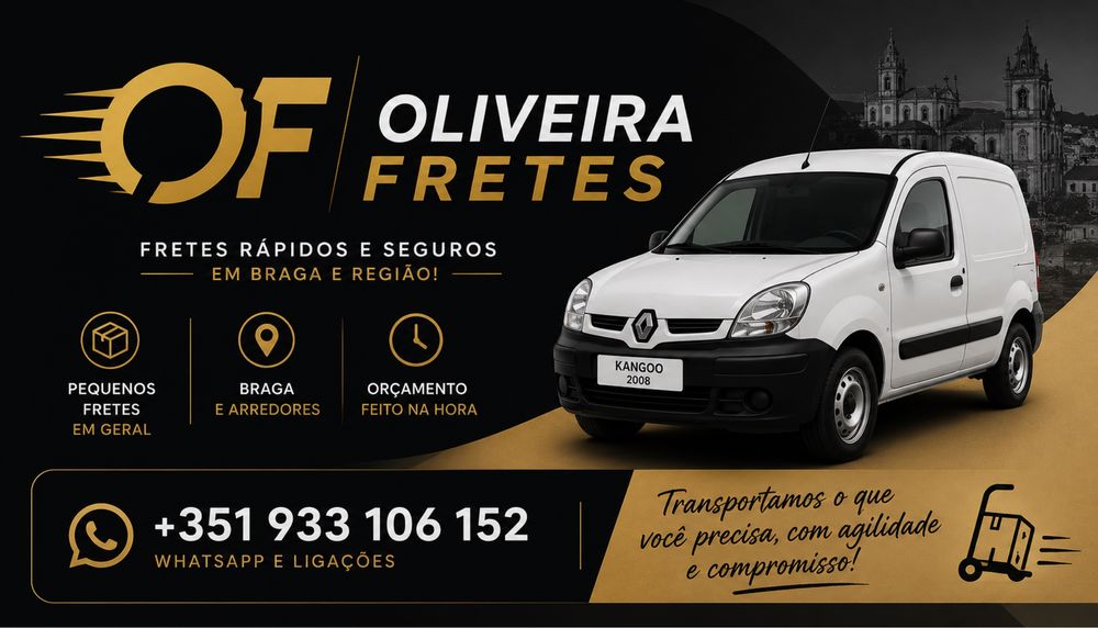 Faço Pequenos fretes na cidade de braga e regiao
