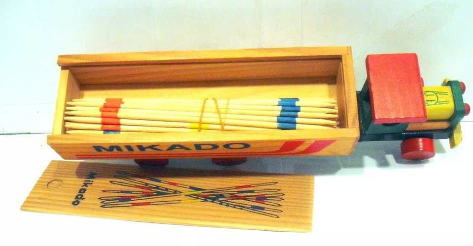 Mikado Game Skill Game  Wooden truck