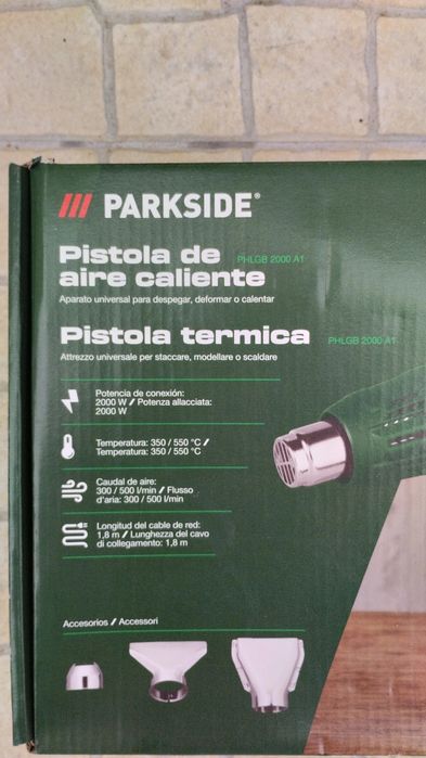 Pistola de Ar Quente Parkside 2000W com acessórios