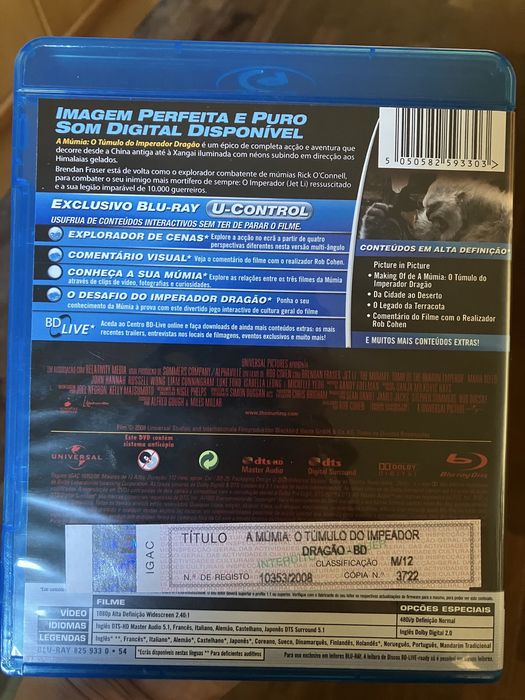 “A Múmia - O Túmulo do Imperador Dragão” [blu-ray]