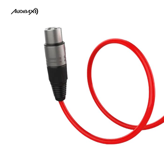 Audibax Silver Cabo XLR 3 Metros Vermelho