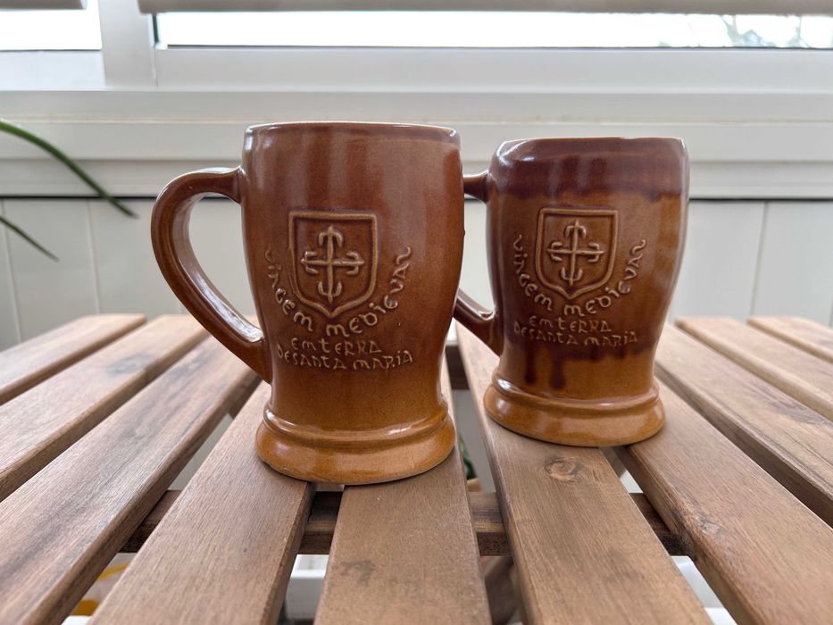 Conjunto de coleção Feira Medieval – Canecas, Copos e Prato