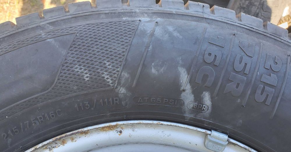 Летние шины 215/75R16C, Kleber Transpro на дисках R16 Фиат Дукато.