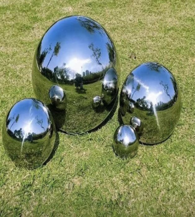 Ozdoba ogrodowa ze stali nierdzewnej w kształcie kuli! 6 szt! Okazja!