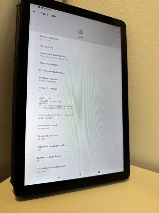 Tablet Android 11 com capa