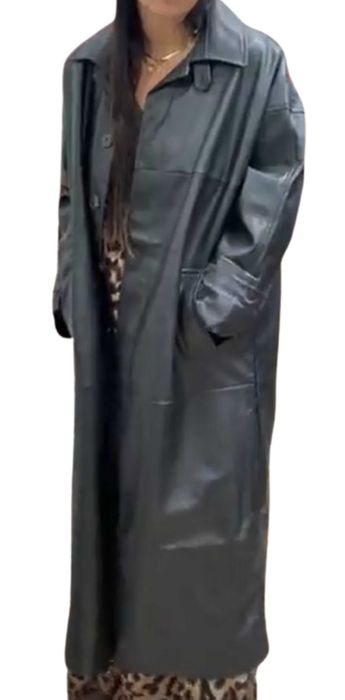 Gioya Przepiękny płaszcz z ekoskóry