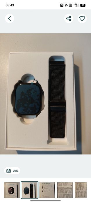 Smartwatch damski i męski czarny i różowy