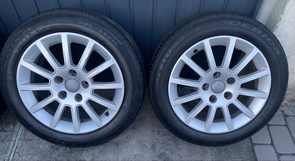 Koła 16 Audi 5x112  opony Debica 205/55/16 bieznik 8mm