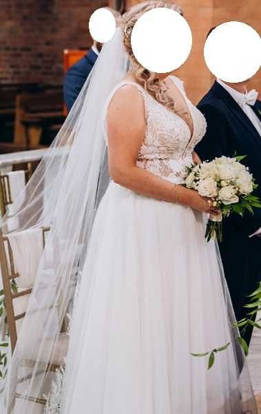 Suknia Ślubna model Diora + Welon ślubny Polis