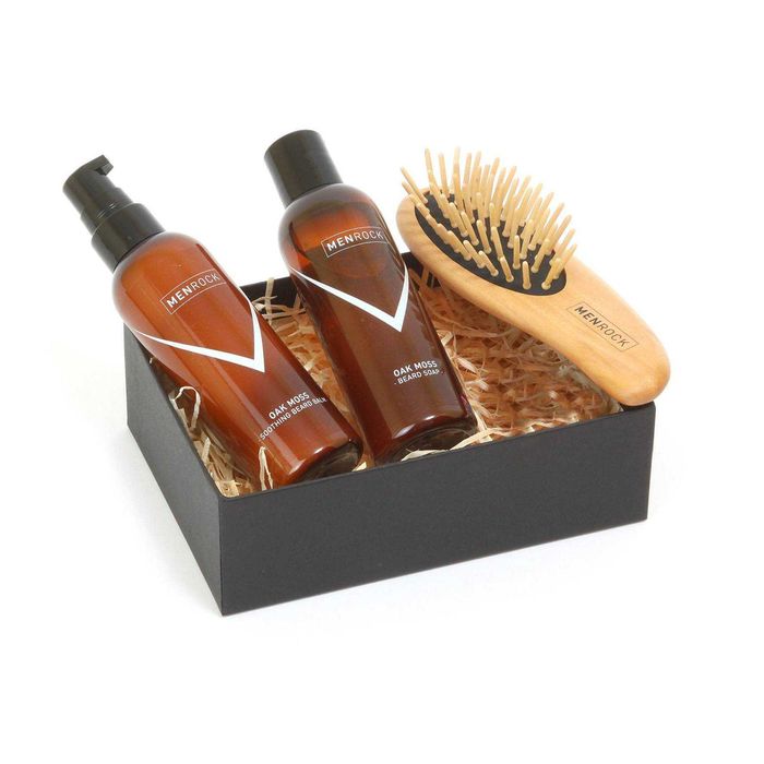 Набір для бороди (мило, бальзам, гребінь, щітка для бороди)