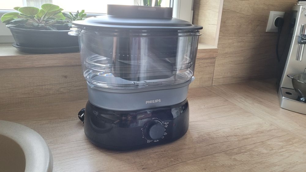 Parowar PHILIPS HD9126/00 plus spieniacz do mleka