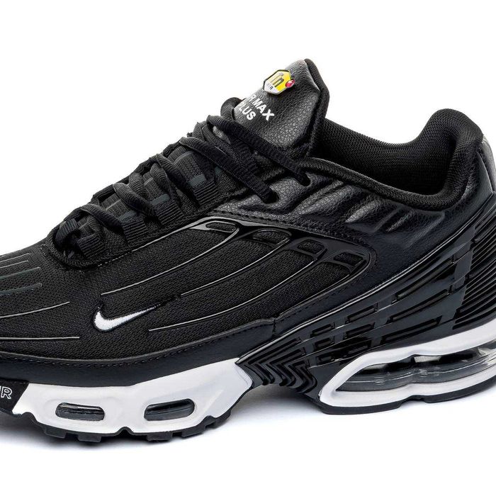Мужские кроссовки Nike Air Max TN Plus 3 Leather Black&White. 41-45