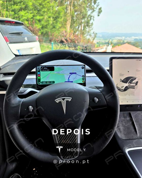 Tesla Model Y|X 2019 + Carplay Android Auto Wireless Display Frontal