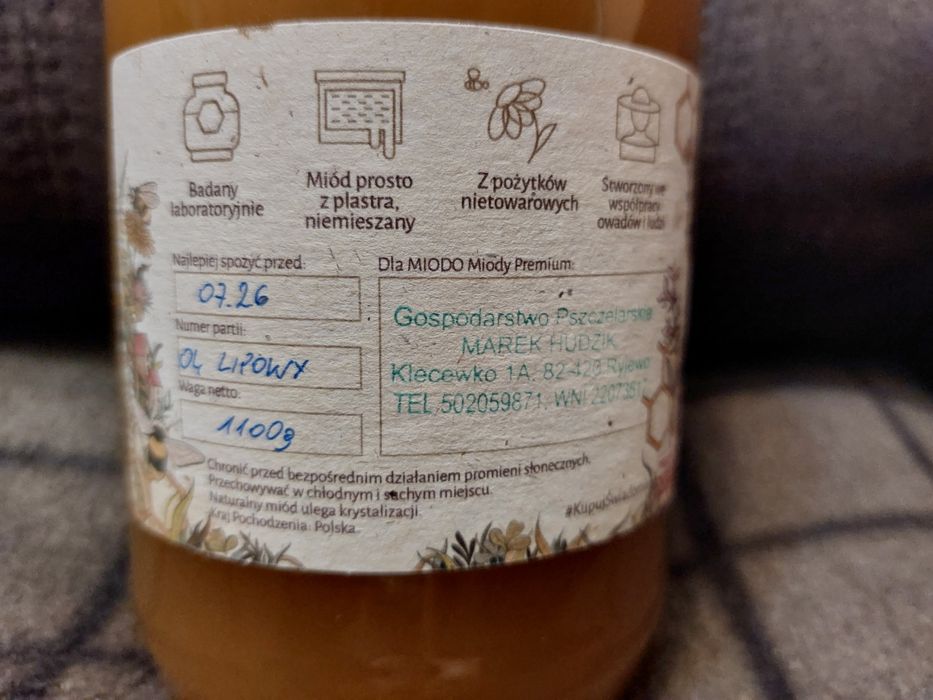 Miód lipowy od pszczelarza z własnej pasieki
