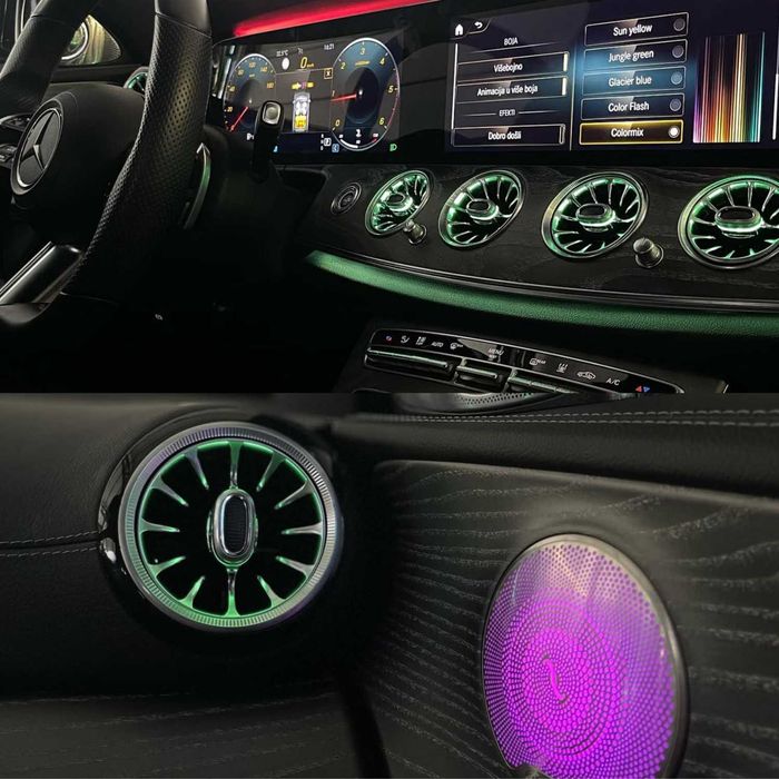 Дефлекторы с подсветкой Mercrdes Benz Воздуховоды Burmester W213 LED