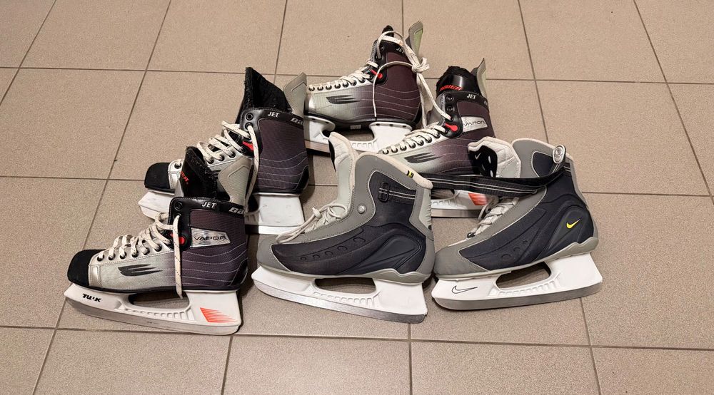 Łyżwy hokejowe Bauer Vapor rozmiar 44.5 i 45 oraz Nike/Bauer r. 44.5