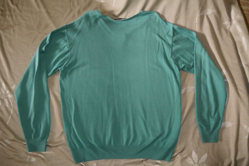 Sweter sweter męski młodzież elegancki wizytowy zielony Lanieri L / XL