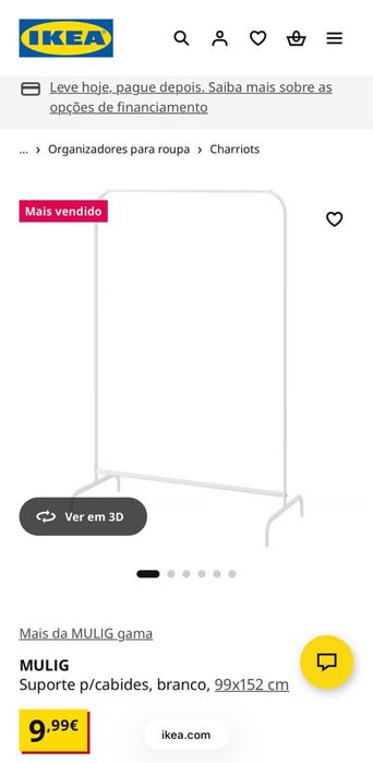 Mulig , suporte para cabides