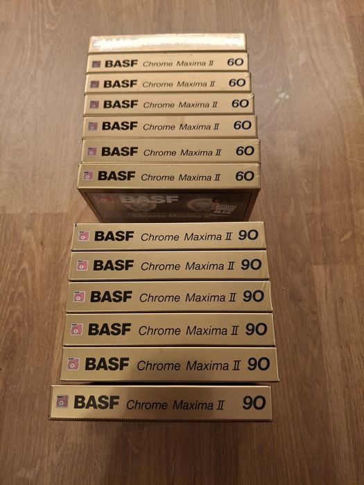 Kasety magnetofonowe BASF 60 90 Chrome Maxima II - 13 sztuk