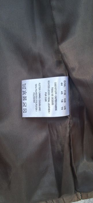 FRANK WALDER 42/44 XL brązowa eko skóra kurtka nowa.