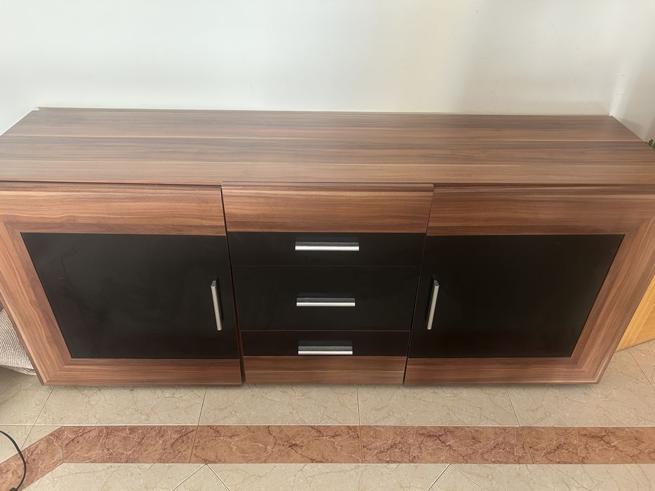 Moveis da sala completo castanho e preto