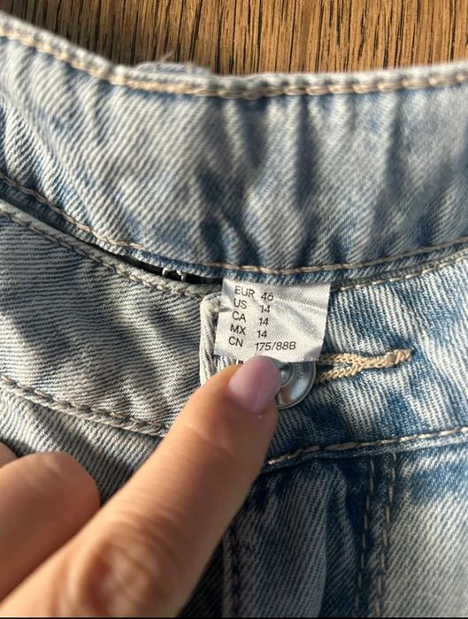 Modne jeansy H&M wideo leg rozm 46 Nowe z metką