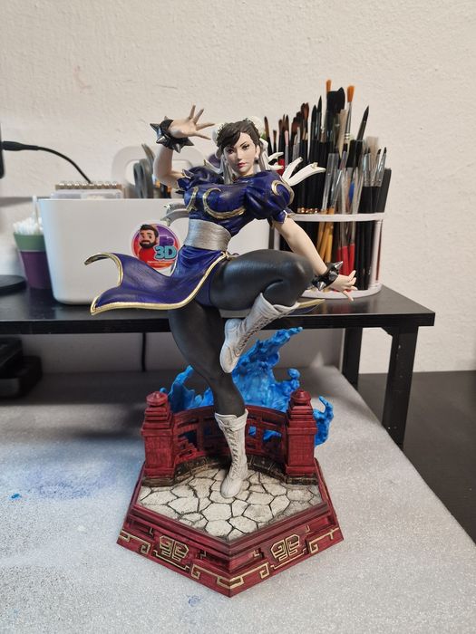 Chun-li estátua impressão 3d
