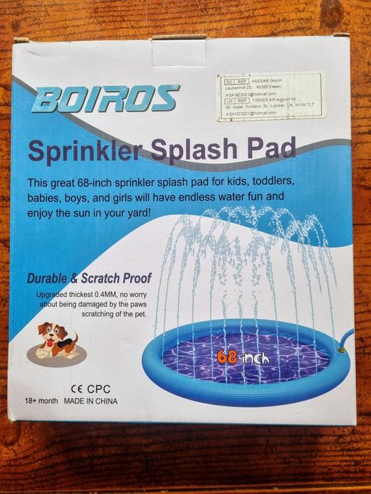 Tapete Splash aquático para crianças ou cães