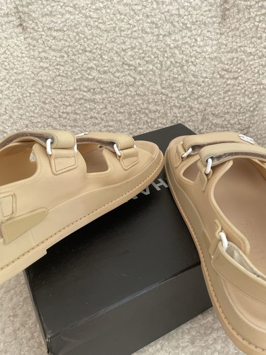 Sandaly gumowe chanel bezowe 39 40 Dad sandals