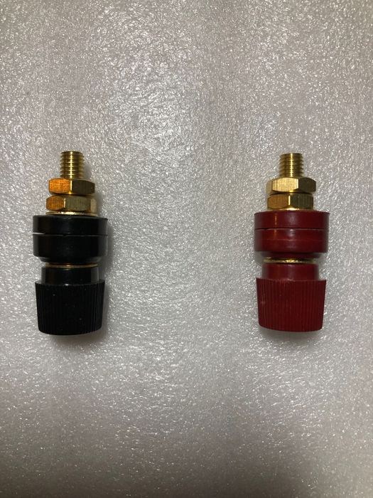 1шт пара чорна червона, Прохідна колодка під клену 8мм мідь