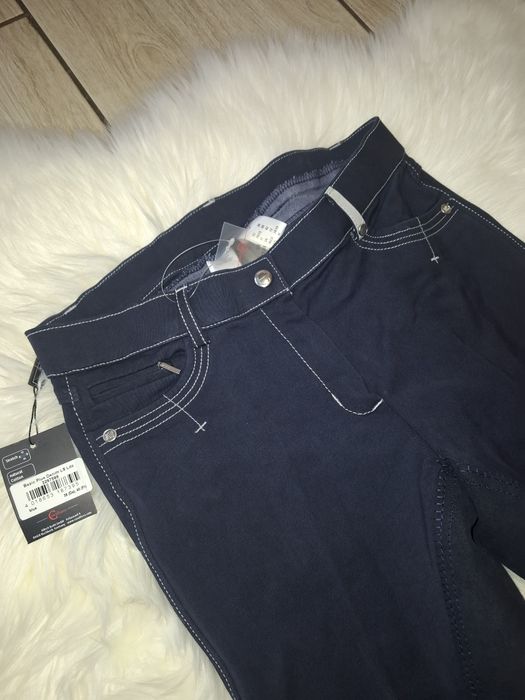 Bryczesy i legginsy jeździeckie Covalliero letnie czarne granatowe roz